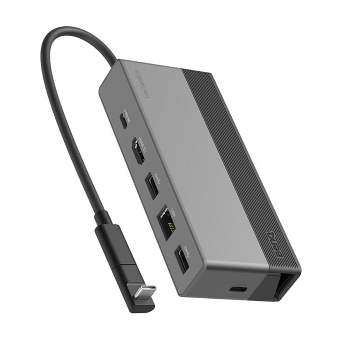 BenQ、スマホなどが置けるフリップスタンド付きUSB4マルチハブ「GR10