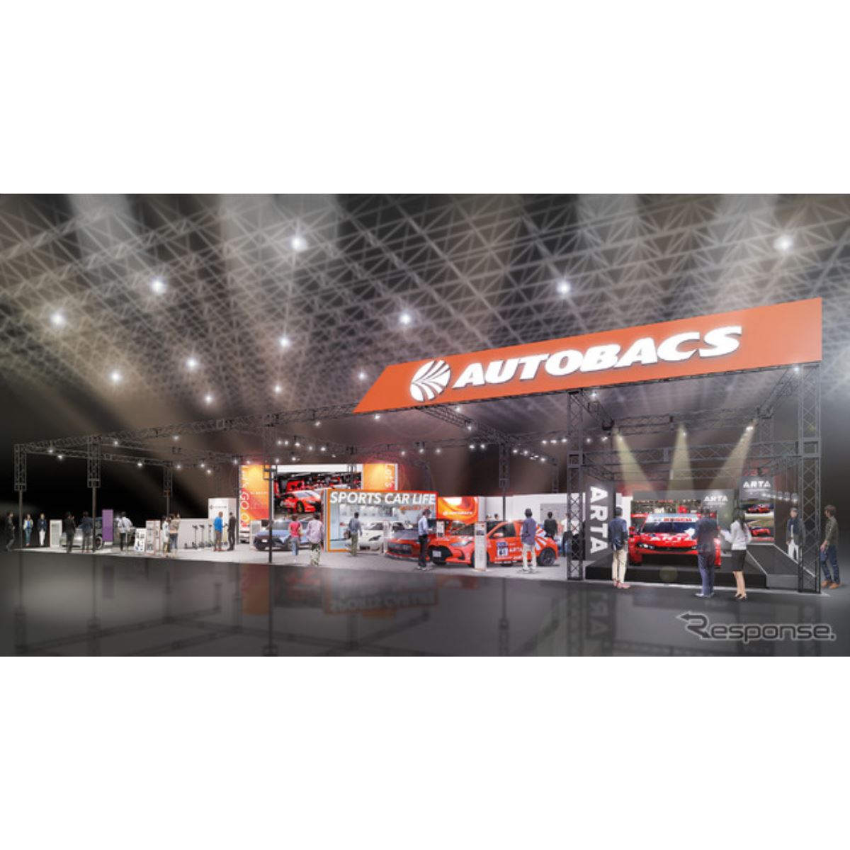 オートバックスは2つのブースで展開、9台のカスタムカーと最新パーツ