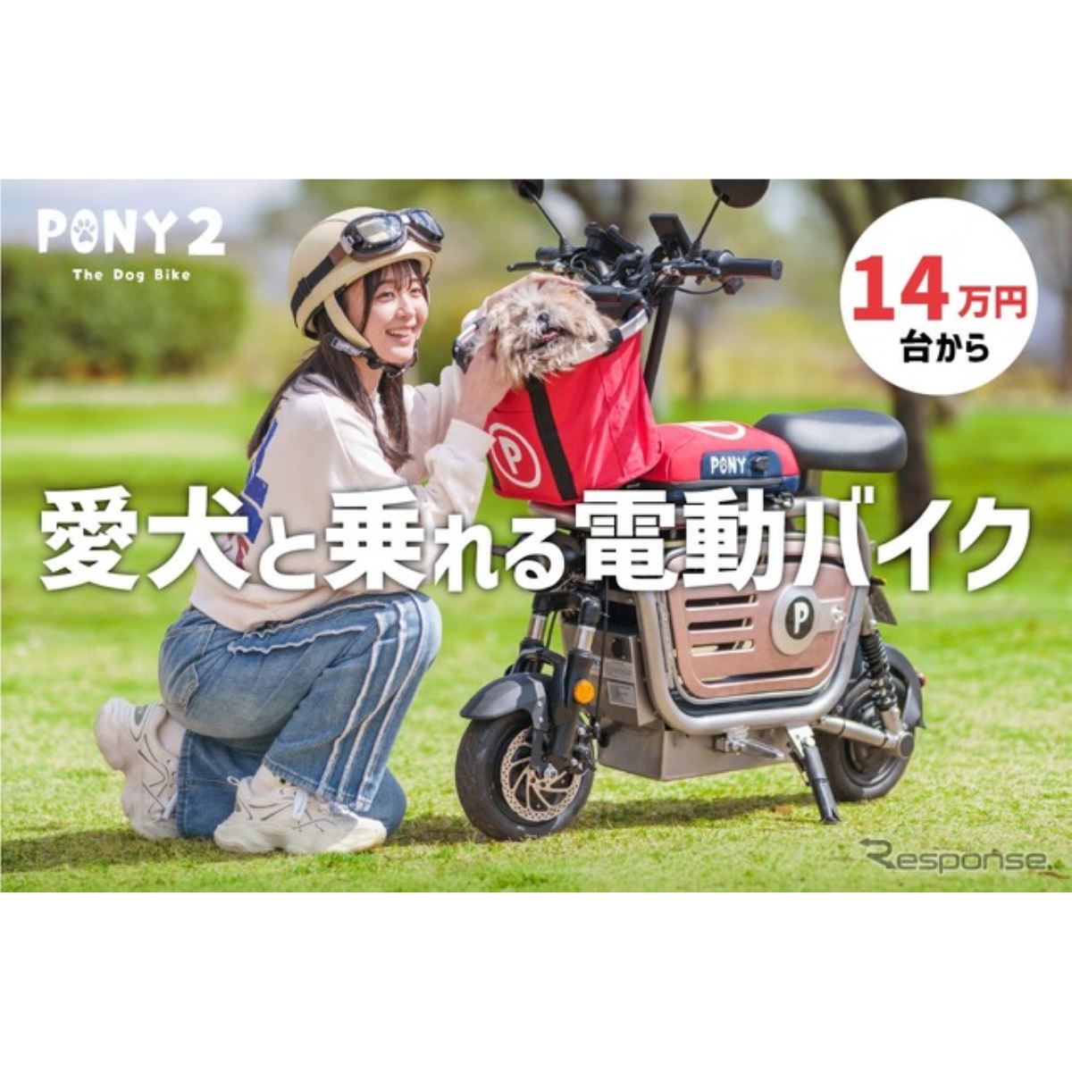 愛犬と乗れる電動原付『PONY2』発売、折りたたんでクルマに搭載も