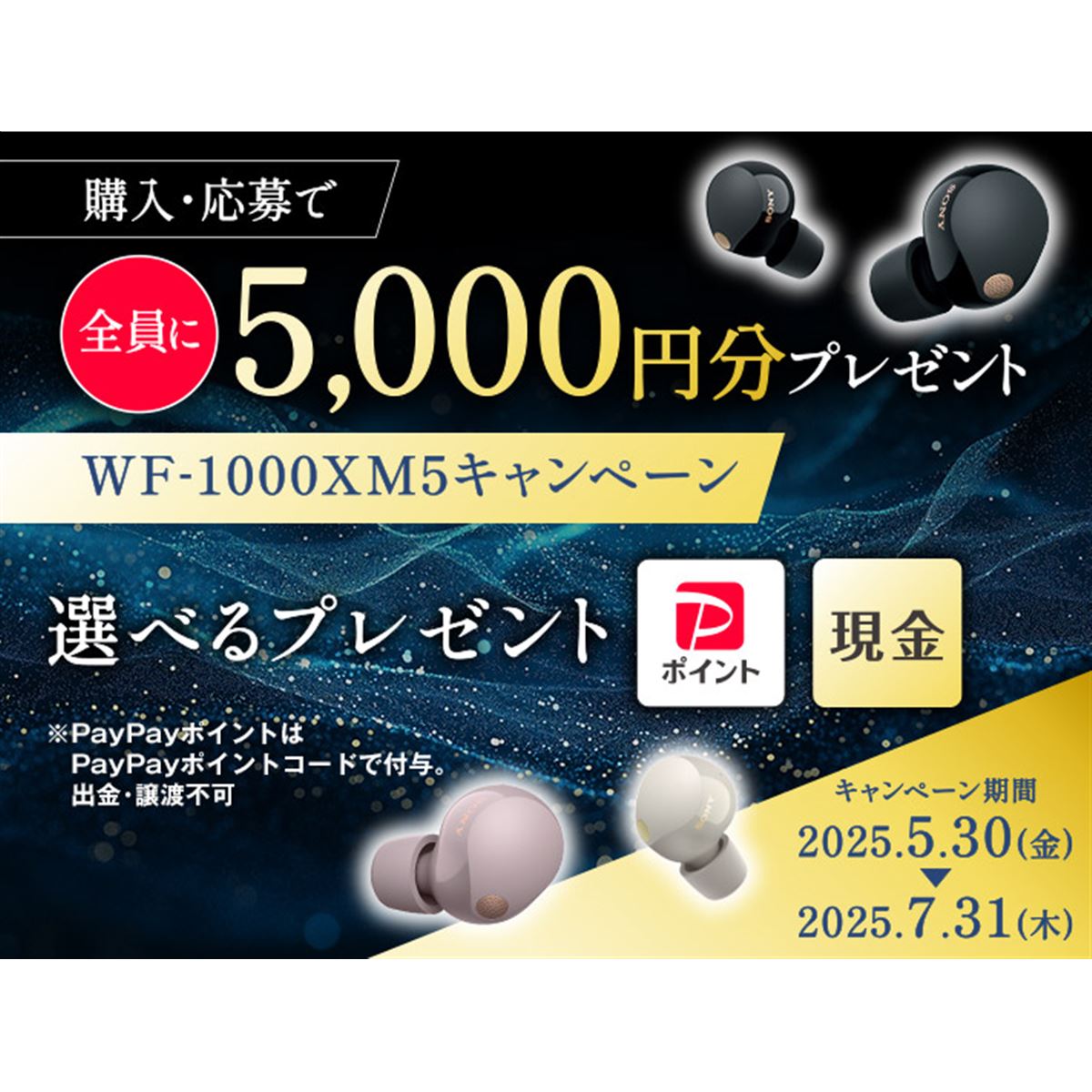31日まで限定価格✨【ほぼ未使用✨】SONYイヤホン WF-1000XM5 楽天市場】【8/1限定☆抽選で最大100%ポイントバック！(要