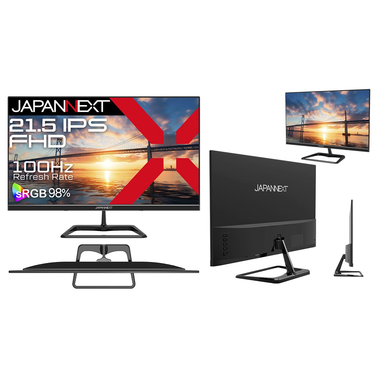 13,980円、エントリー向け21.5型フルHD液晶ディスプレイ「JN-IPS215F2