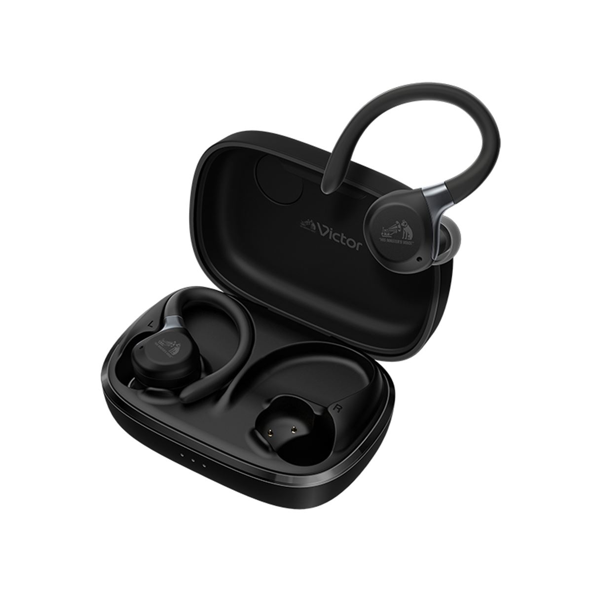 Victor ワイヤレスイヤフォン HA-EC77T ブラック ビクター、「フレキシブルイヤーフック」を採用したスポーツ向け