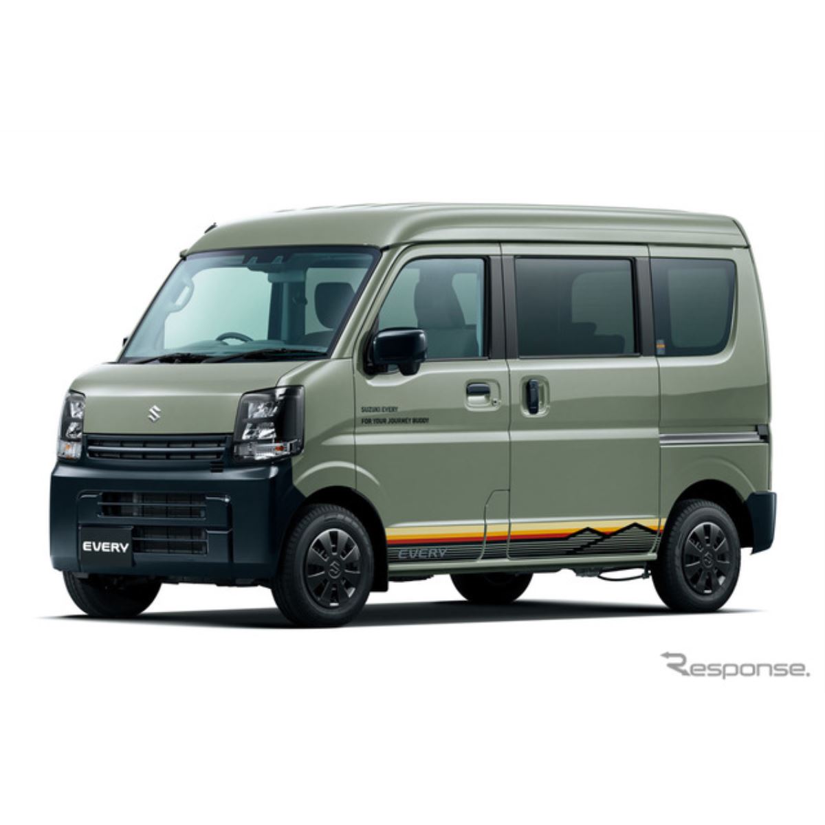 遊べる『エブリイ』登場！ ブラックバンパー＆専用デカールの「J