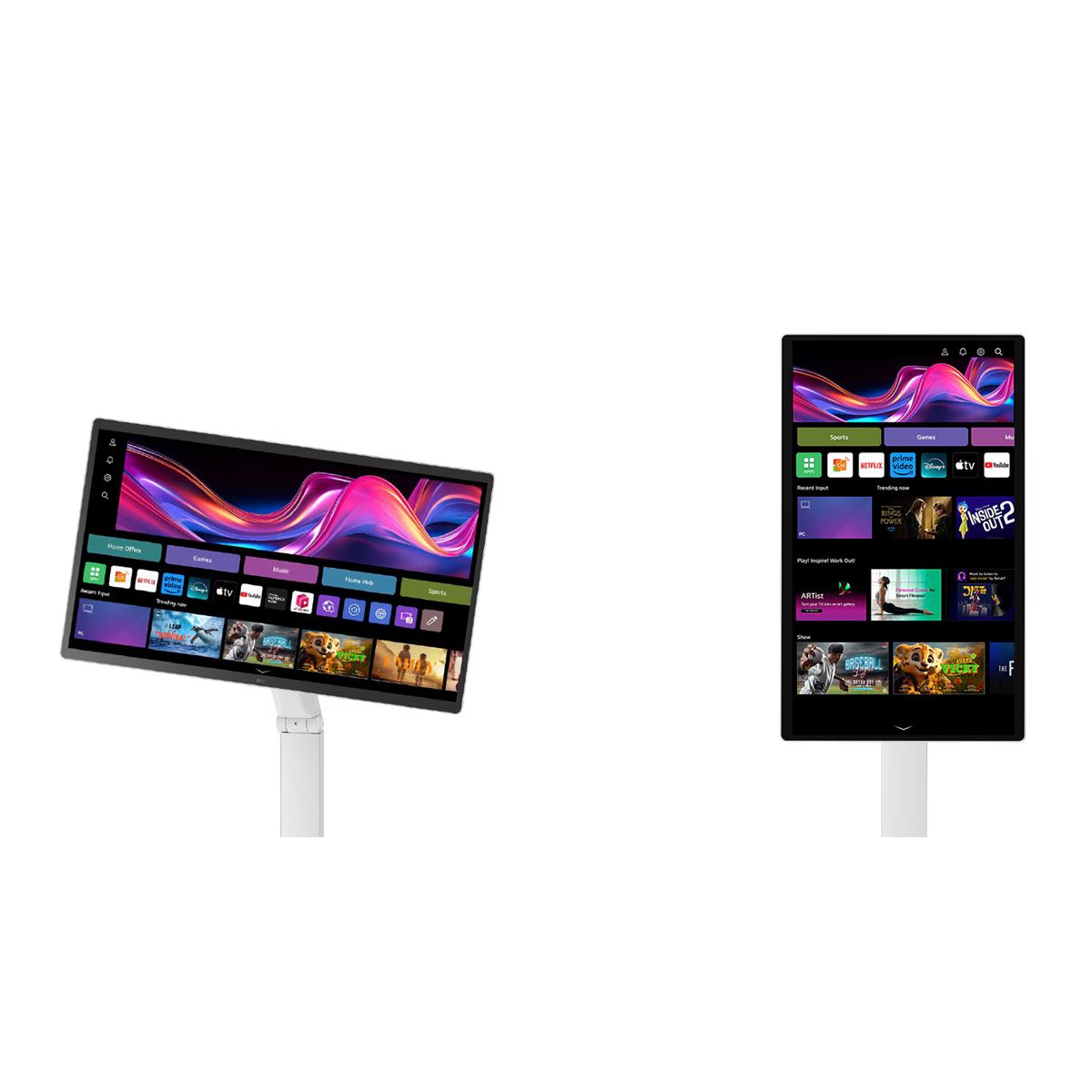 LG、Web OS搭載の31.5型4Kモニター＋フレキシブルスタンド付属の