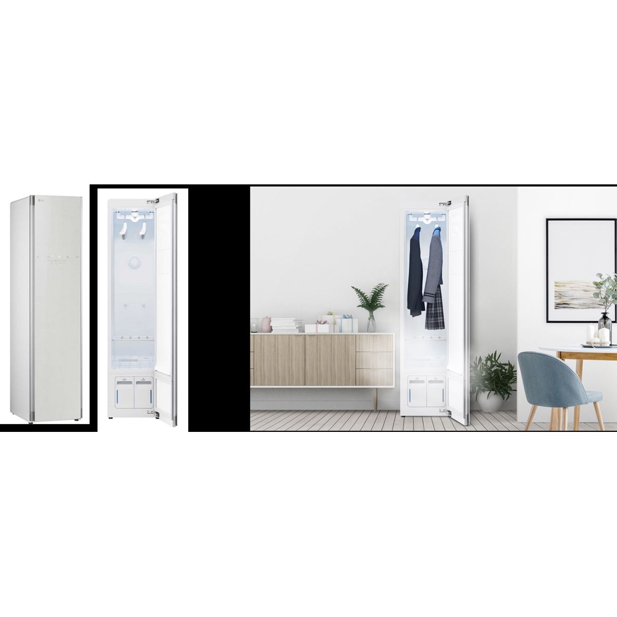 美品LGスタイラー電気式衣類乾燥機 S3M2 2022年製 LG styler スタイラー衣類乾燥機 S3WF ホワイト スチーム