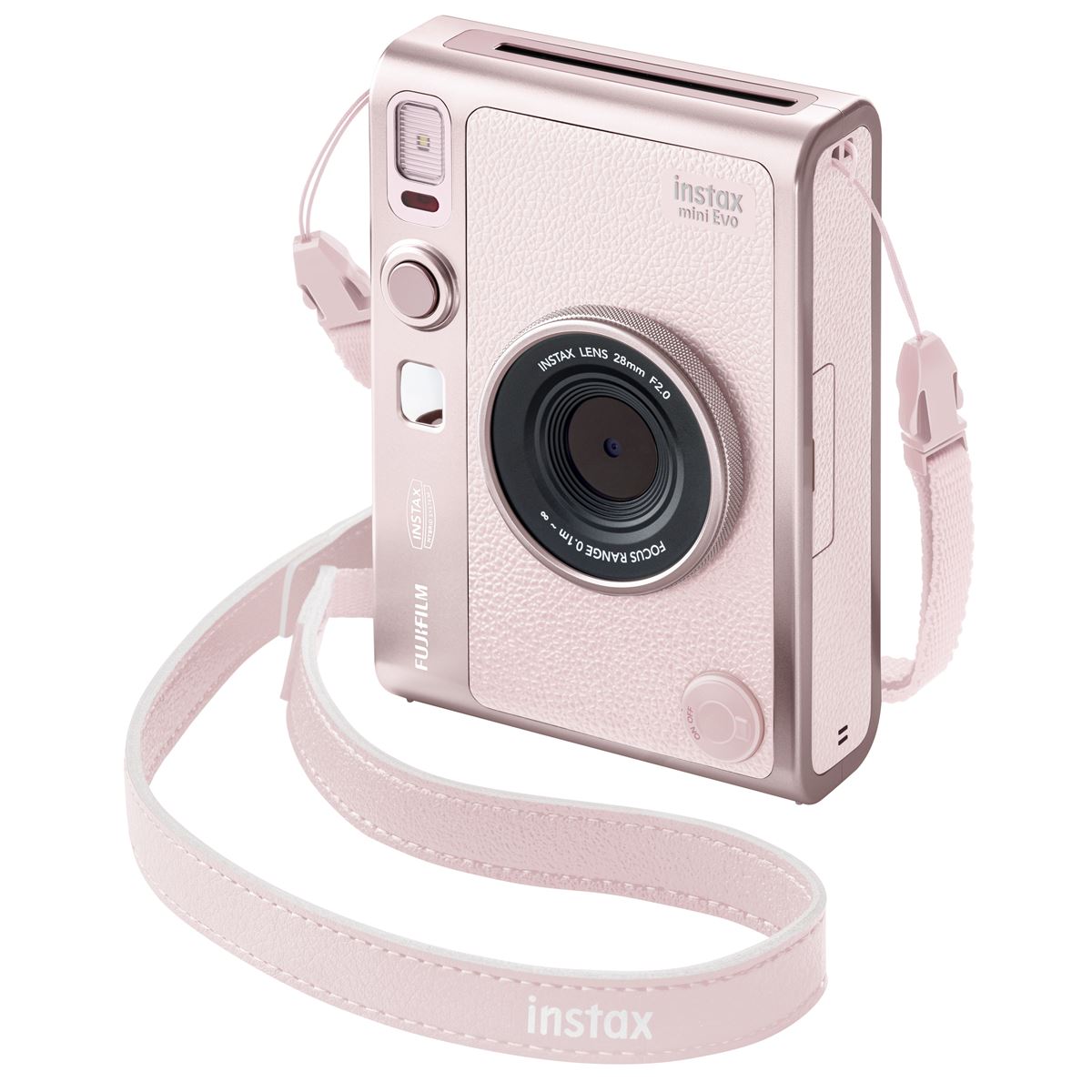 富士フイルム、「instax mini Evo」にやさしいピンクカラーの