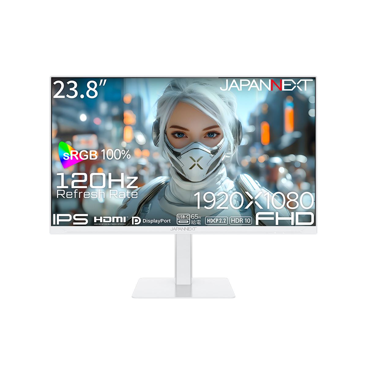 Rino Yufuさま専用ページ JAPANNEXT、120Hz対応・ホワイト筐体の23.8型ディスプレイ「JN