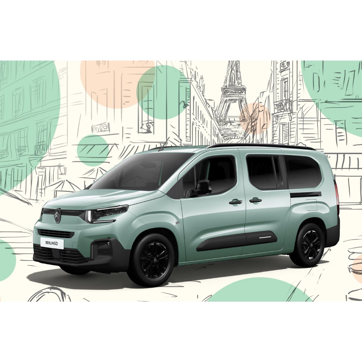 シトロエン・ベルランゴ」に特別なボディーカラー「アクア グリーン