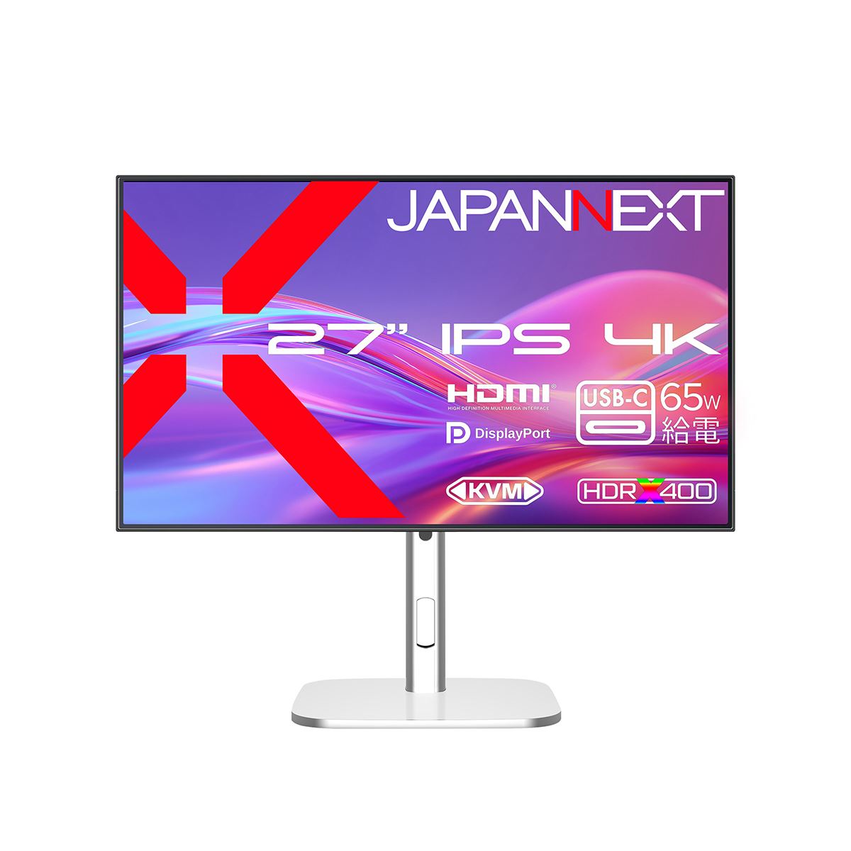 JAPANNEXT 24インチ 4Kディスプレイ IPS USB-C 65W給電 JAPANNEXT、USB Type-C 65W給電対応の27型4K液晶ディスプレイ「JN