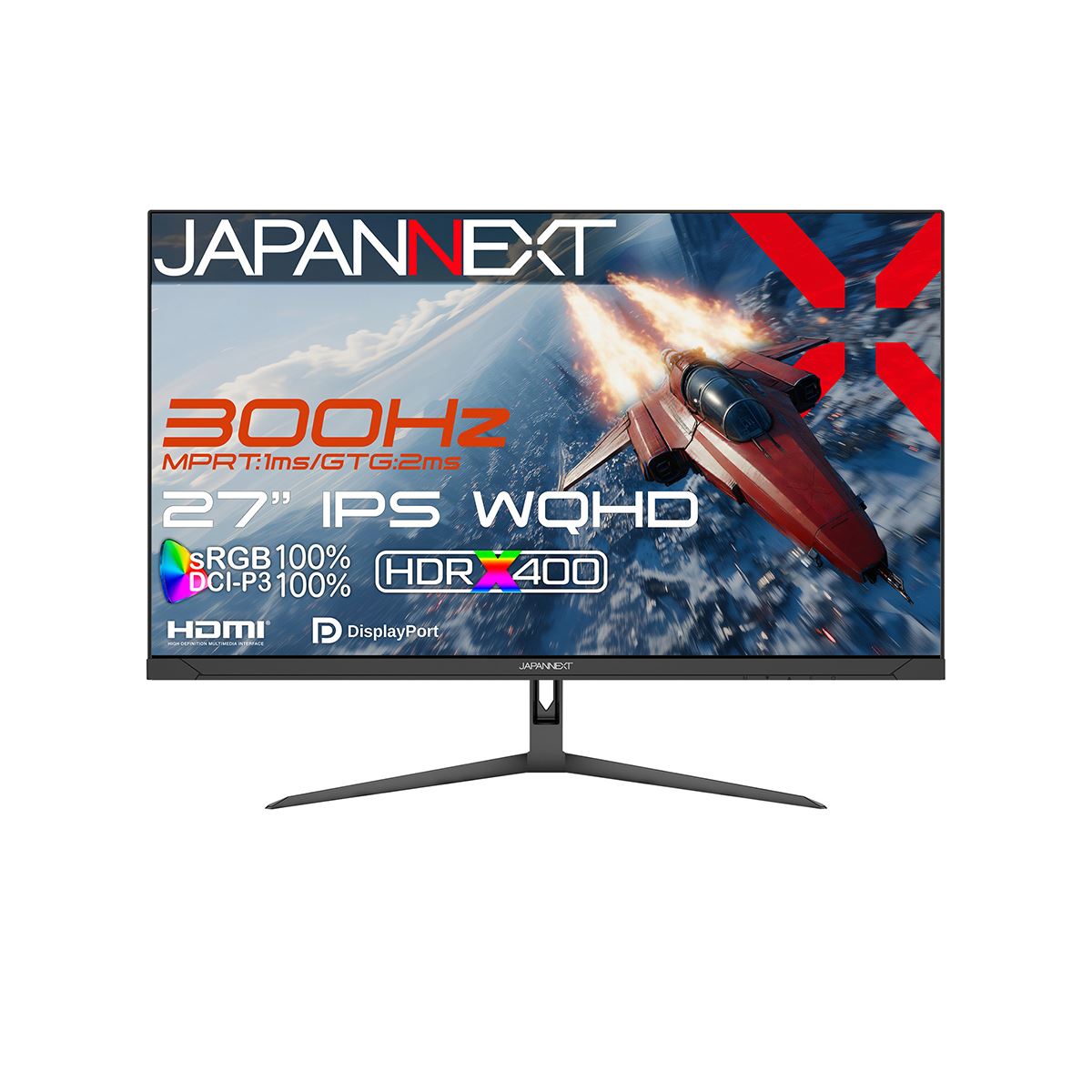 JAPANNEXT、300Hz/1ms対応の27型WQHDゲーミングモニター「JN-i27G300Q