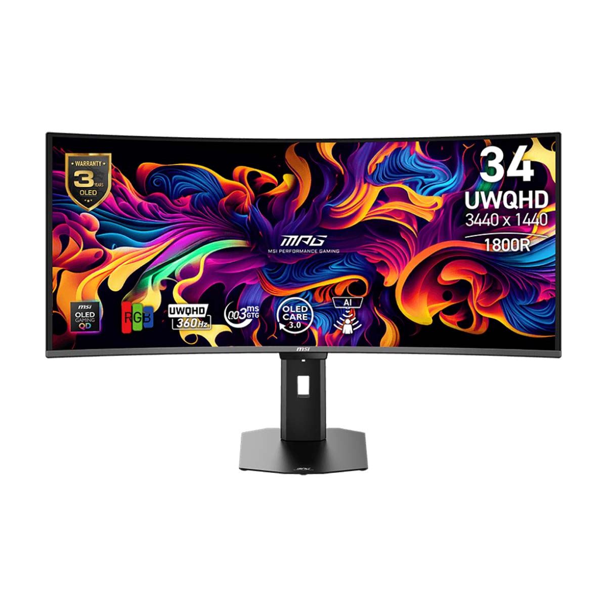MSI、360Hz駆動を実現した第5世代QD-OLED搭載34型ウルトラワイド