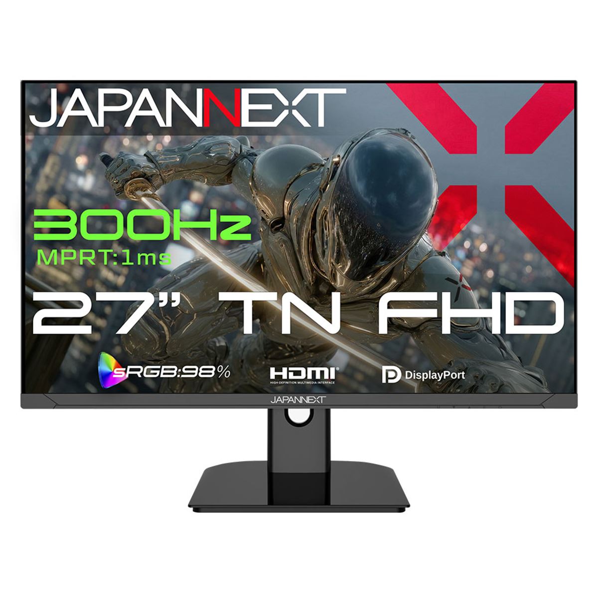 23,980円、300Hz対応の27型フルHDゲーミングモニター「JN-T27G300F 