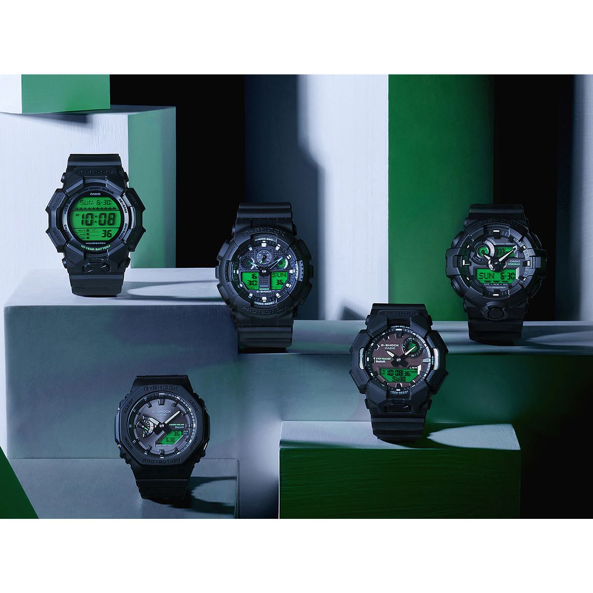カシオ、G-SHOCK新シリーズ「BLACK AND ELECTRO GREEN」5モデル - 価格.com