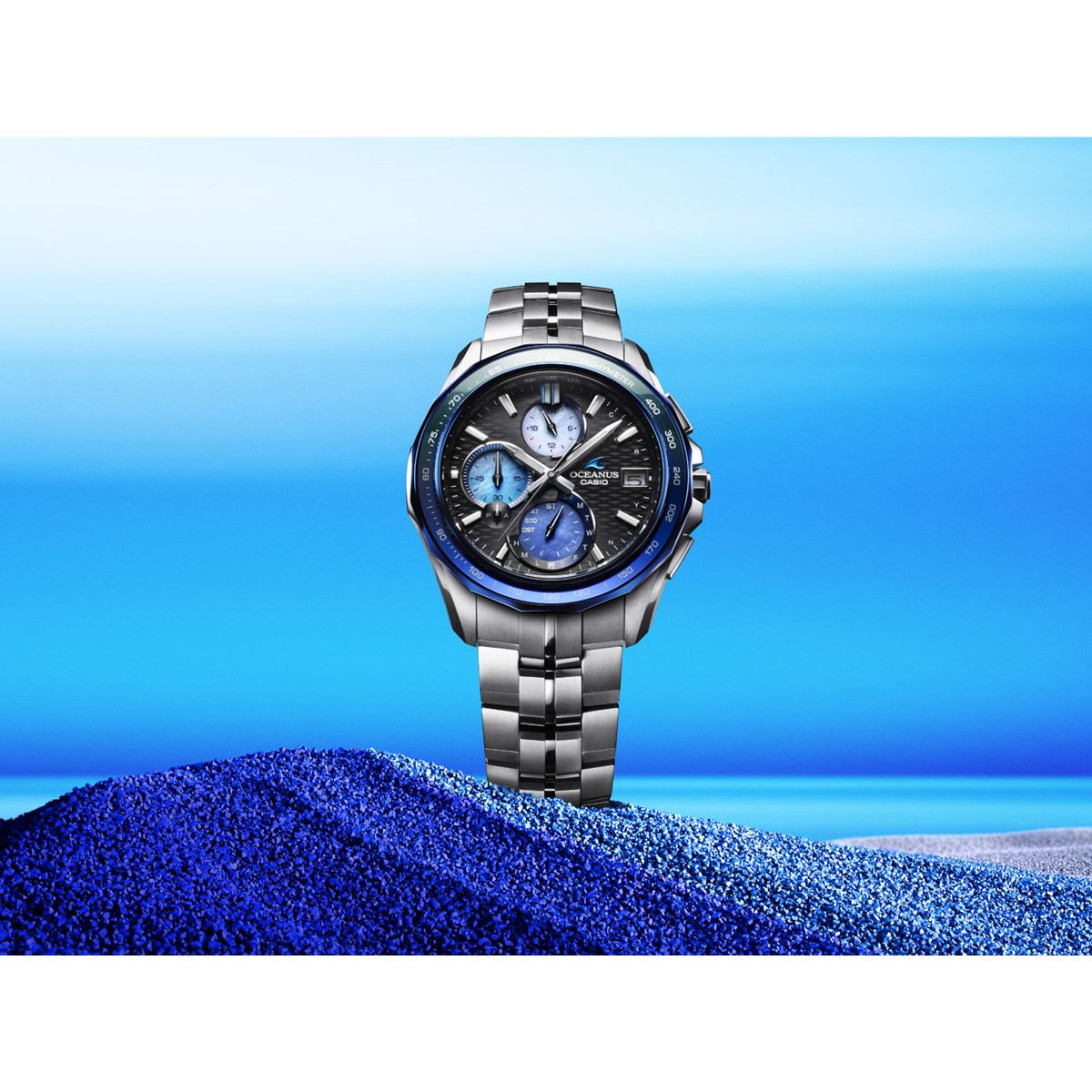 カシオ、伝統的な阿波藍で大海の色彩を表現した「OCEANUS」限定モデル3