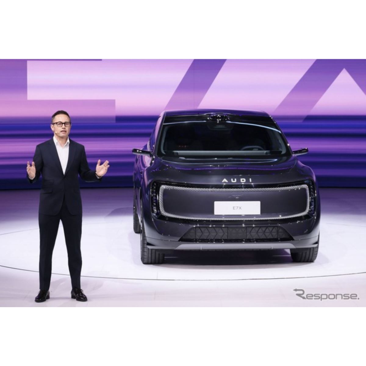 中国専用「AUDI」ブランド初のオール電動SUV『E7X』、航続750km超…北京