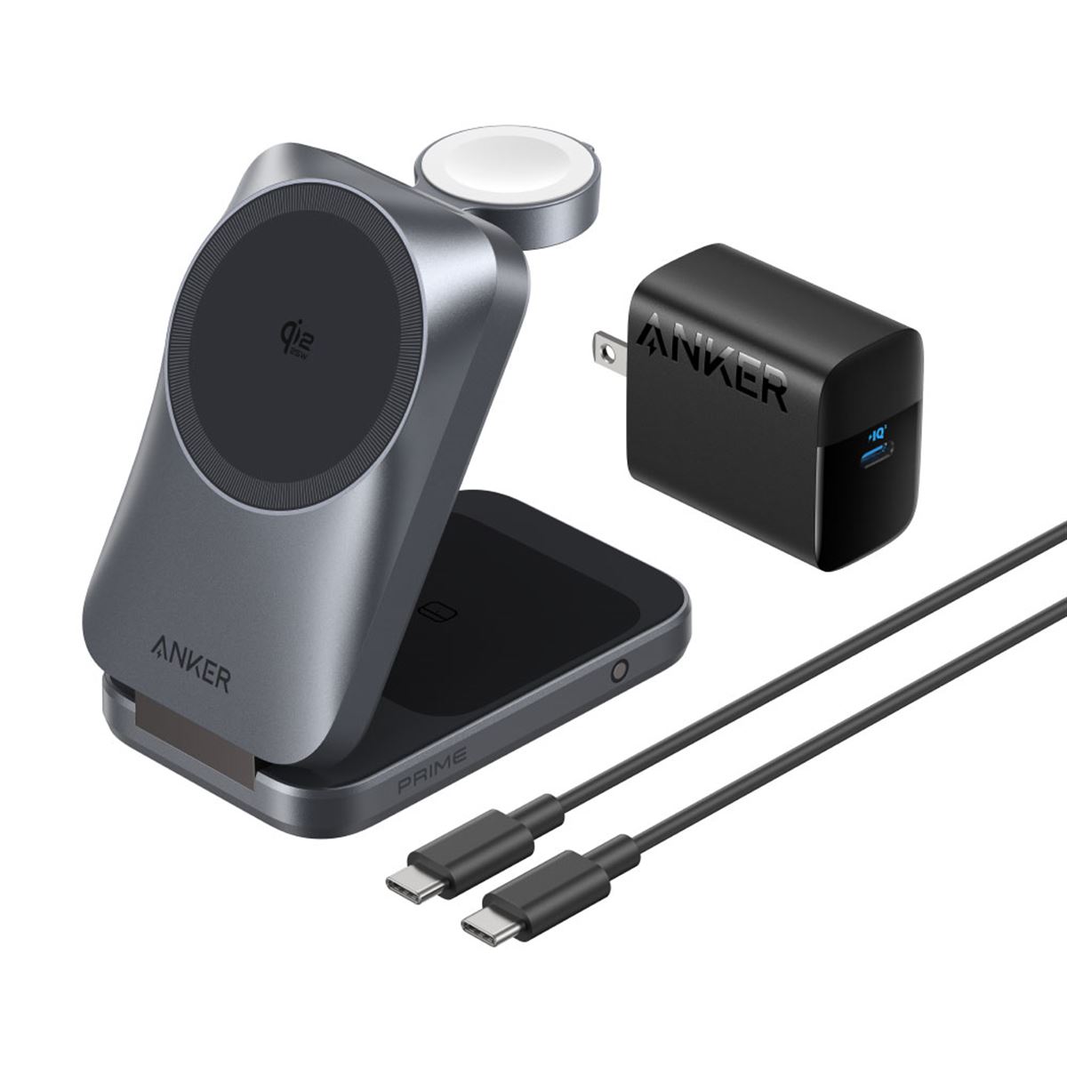 Anker、ファンを内蔵したQi2 25W出力の3in1ワイヤレスUSB充電器「Prime