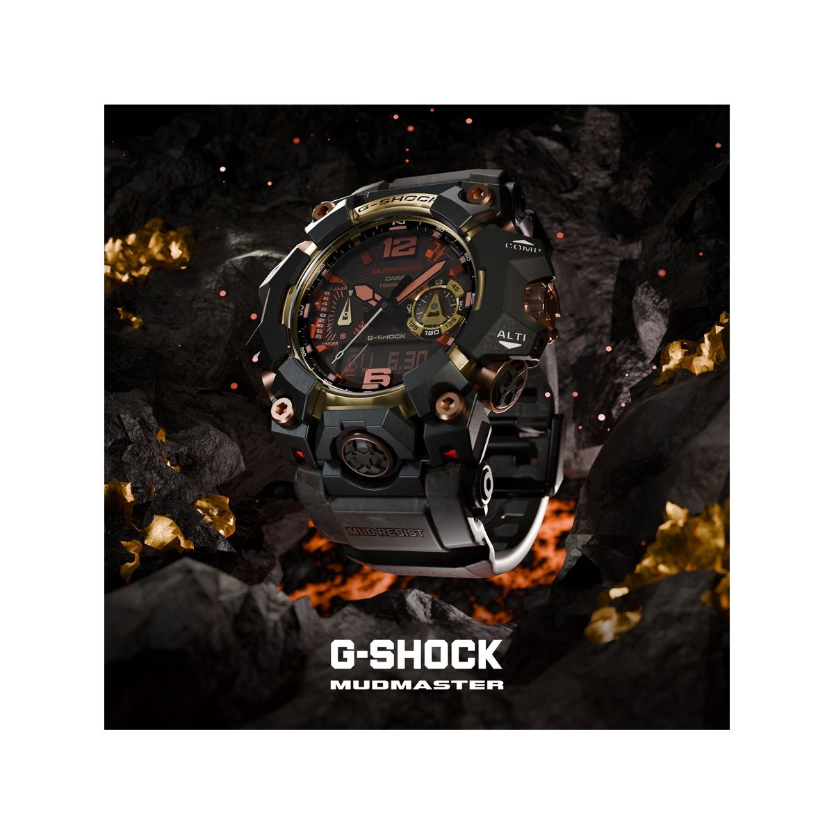カシオ、G-SHOCK「MUDMASTER」からマグマと黄金の自然美を表現した