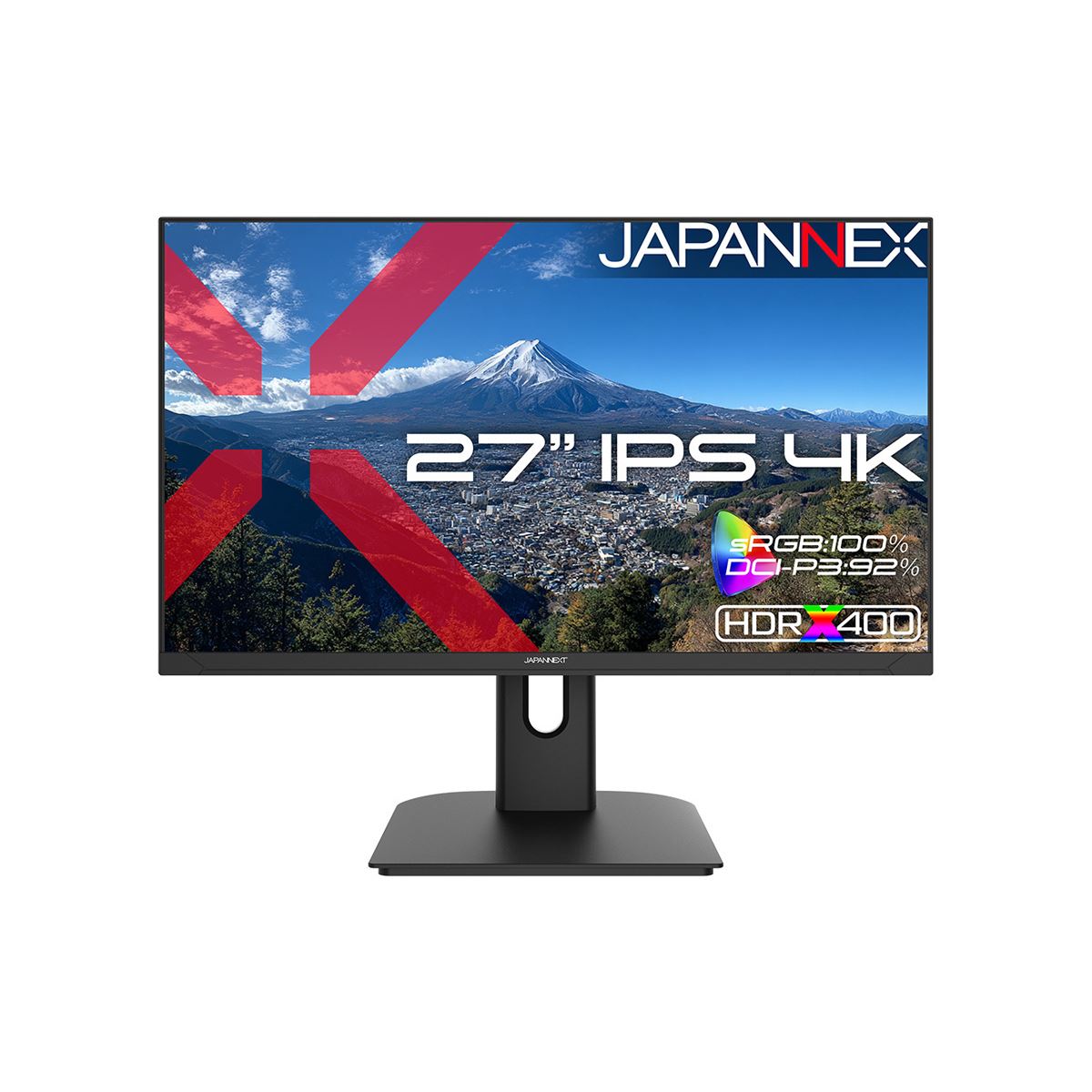 JAPANNEXT、sRGB100％やDCI-P3 92％対応の27型4K液晶ディスプレイ「JN