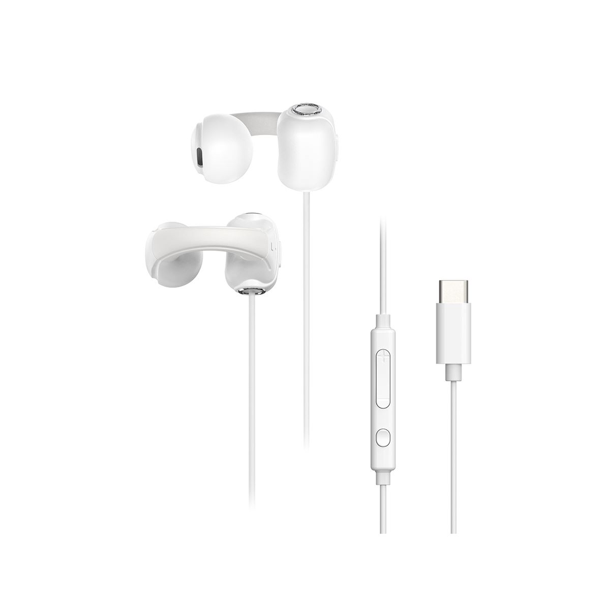 多摩電子工業、USB Type-C接続イヤーカフタイプの有線イヤホン