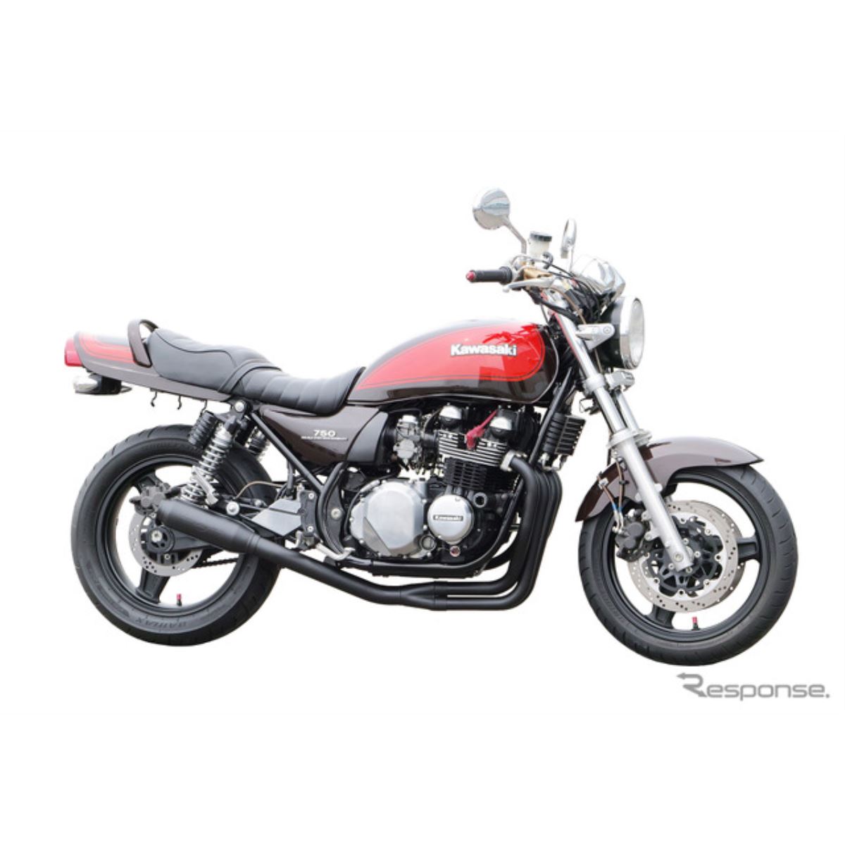 【Kawasakiゼファー750】モリワキモナカマフラー【値下げ中】 ナップス×モリワキ、『ゼファー750/RS』用モンスターブラックマフラー