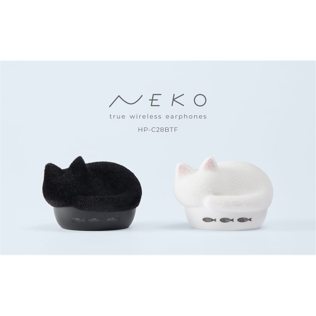 ラディウス NEKO 猫 キジシロ ワイヤレスイヤフォン ラディウス、猫モチーフの完全ワイヤレスイヤホン「NEKO true wireless