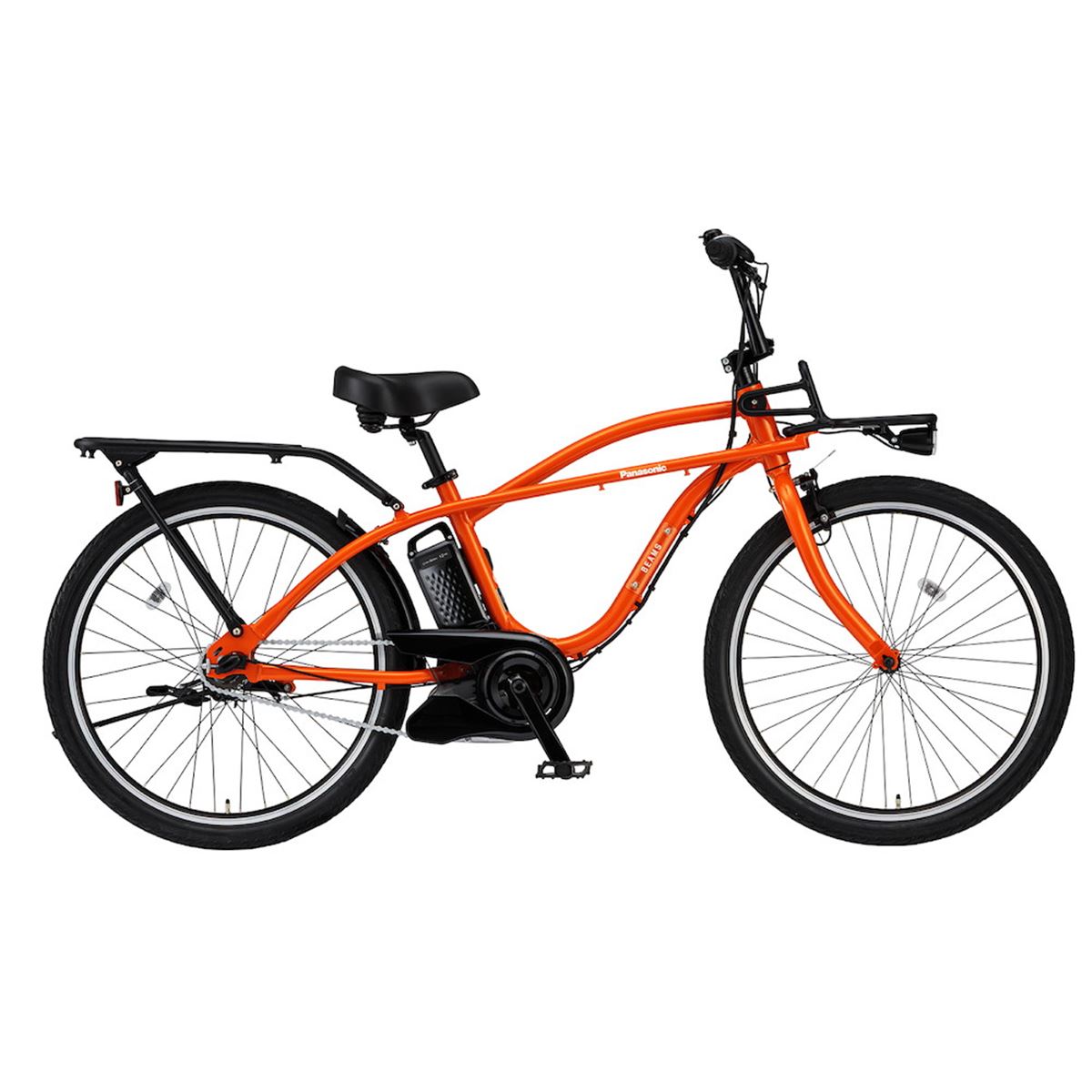 オレンジ パナソニック BEAMS電動アシスト自転車 スチールフレーム パナソニック、BEAMS創業50周年を記念した特別仕様の電動アシスト