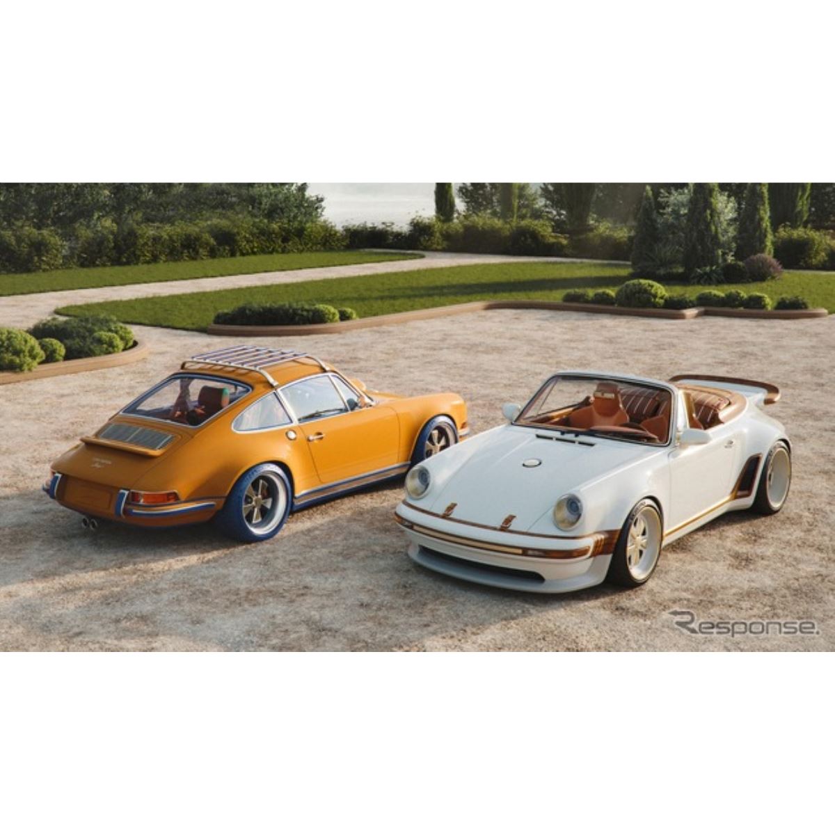 ルイ・ヴィトンとシンガー、特別なポルシェ『911』2台を公開…両社史上