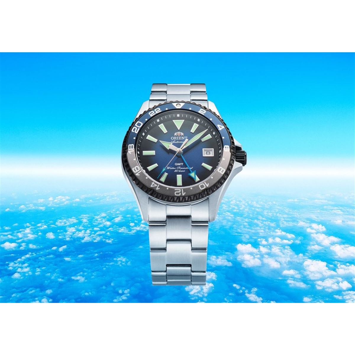 オリエント、ダイバーデザインの腕時計「オリエント マコ GMT