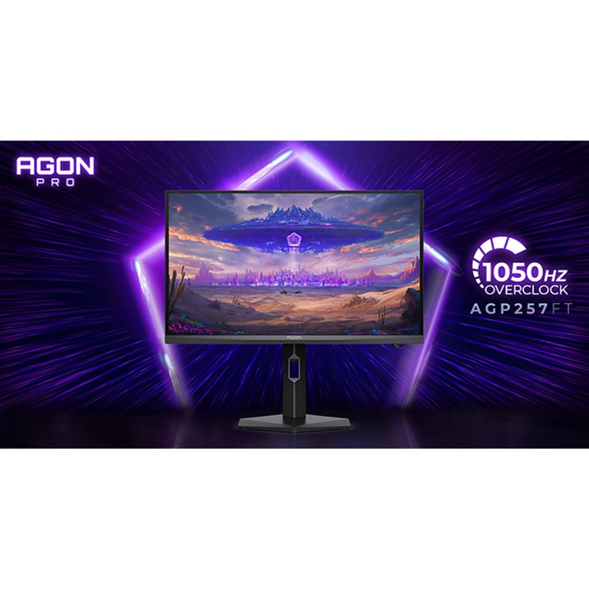 AOC、オーバークロック最大1050Hz対応のゲーミングモニター「AGP257FT