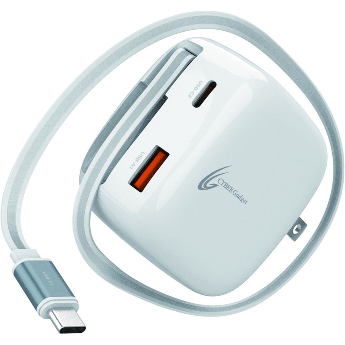 サイバーガジェット、最大65W出力＆3台同時充電に対応した「CYBER・65W