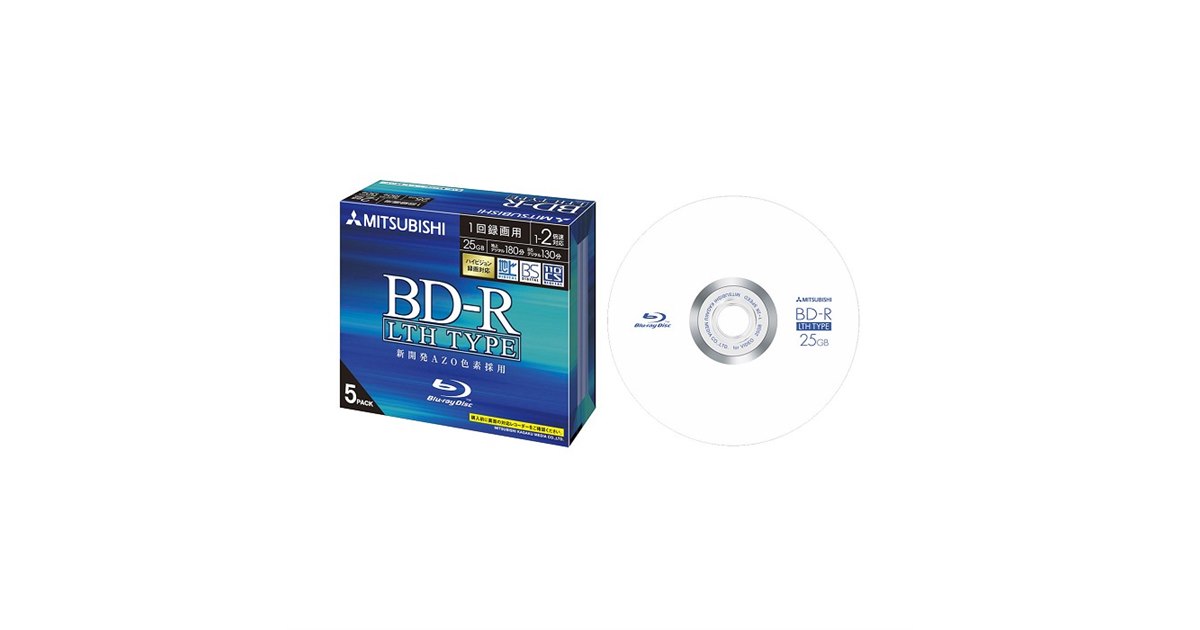 価格.com - 三菱化学、LTH TYPEの録画用BD-Rメディア5枚組