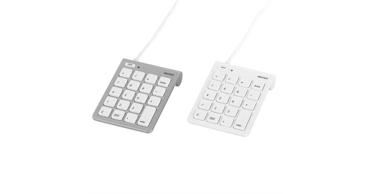 (未使用･未開封品)　iBUFFALO テンキーボード Mac用 USB接続 スリム 独立キー シルバー BSTK08MSV 7z28pnb Buffalo - iBUFFALO テンキーキーボード BSTK08MSV Mac用 USB
