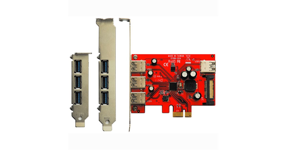玄人志向、4ポート増設できるPCIe x1接続のUSB 3.0増設カード