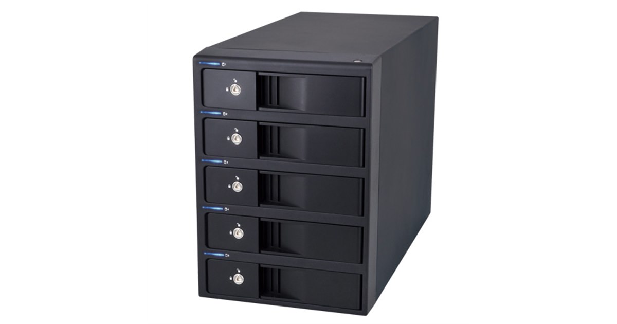 センチュリー、3.5インチHDDを5台搭載できる「裸族の集合住宅5Bay