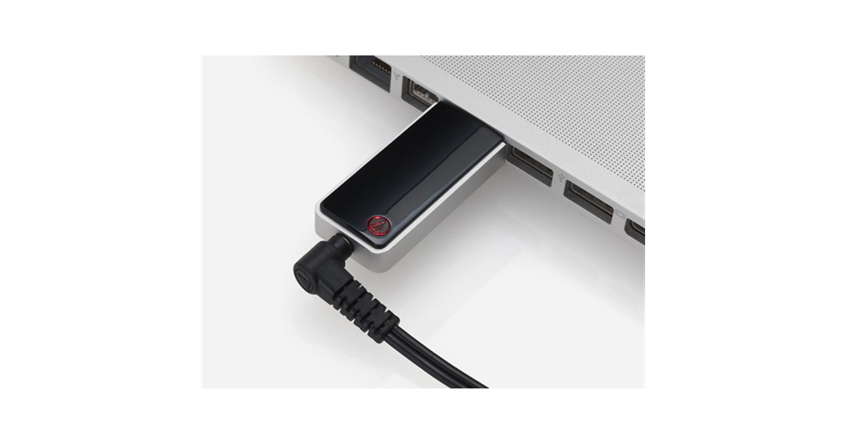オーディオテクニカ、USB DAC搭載のスティック型ヘッドホンアンプ