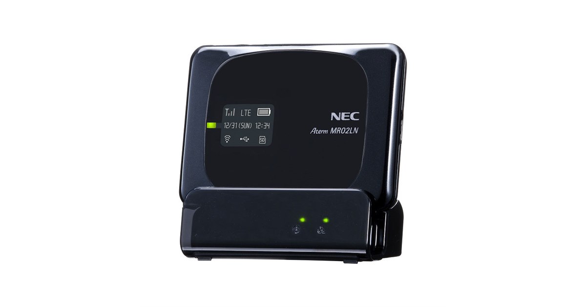 NEC、スマホからのリモート起動に対応したLTEルーター「AtermMR02LN