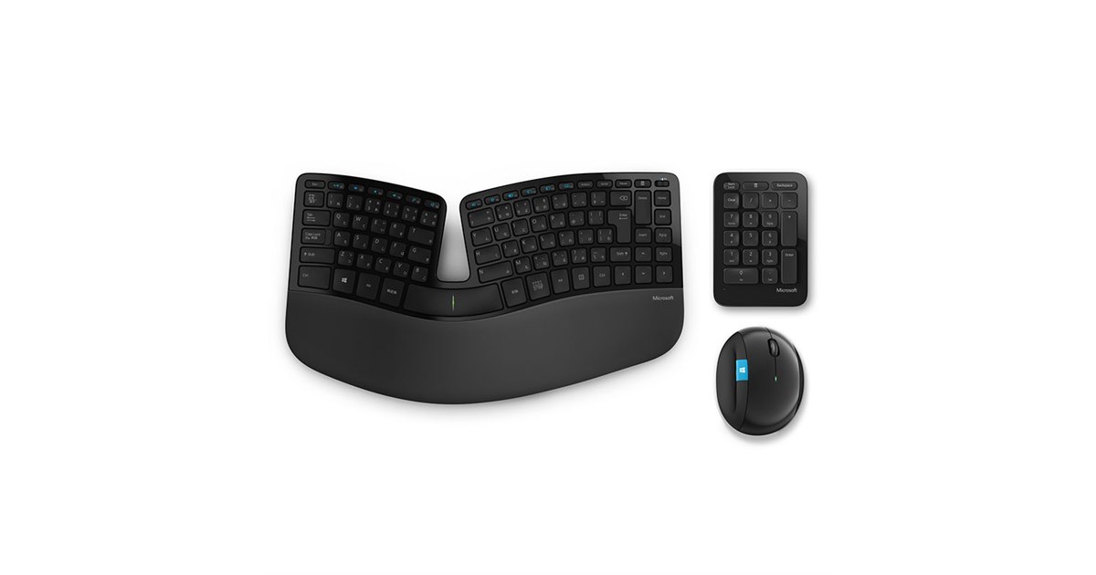 マイクロソフト、エルゴノミクスを採用したマウス付きキーボード