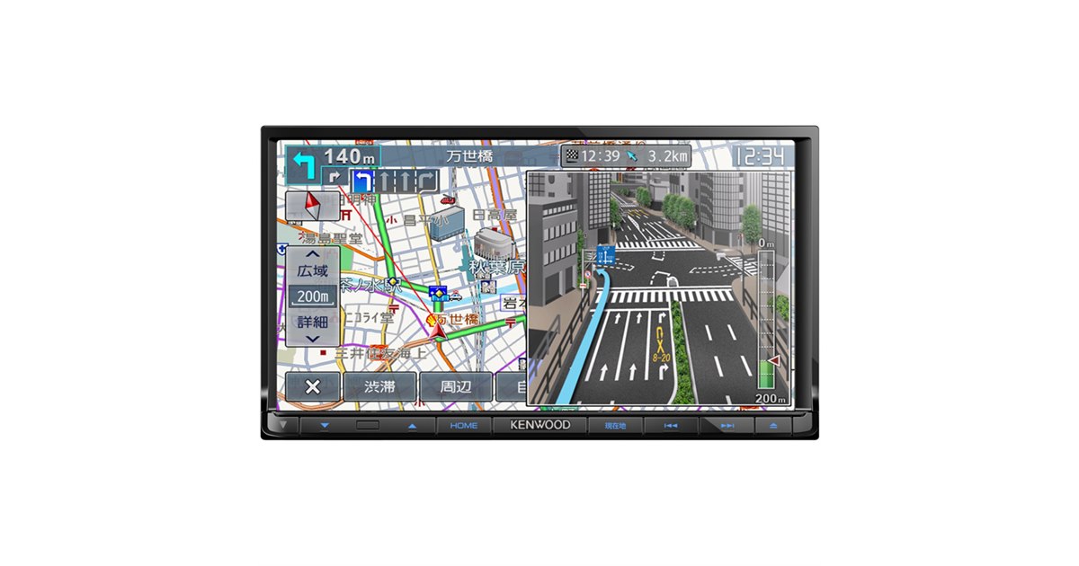 ケンウッド、スマホ操作に対応した「彩速ナビ」エントリーモデル