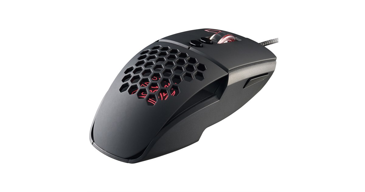 Thermaltake、ハニカム構造で手が蒸れにくいレーザー式ゲーミング