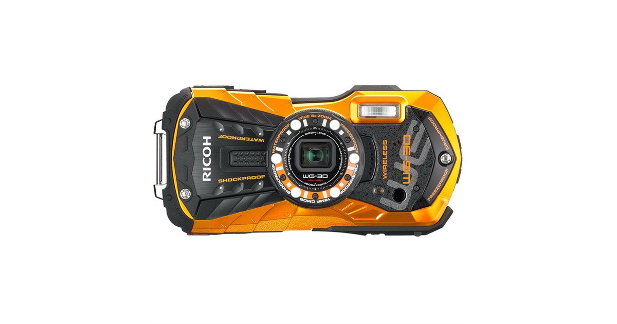 リコー、防水対応のタフネス仕様カメラ「WG-30W」を12/12発売