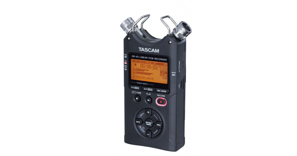 TASCAM、リニアPCMレコーダー「DR-40」に新機能追加モデル