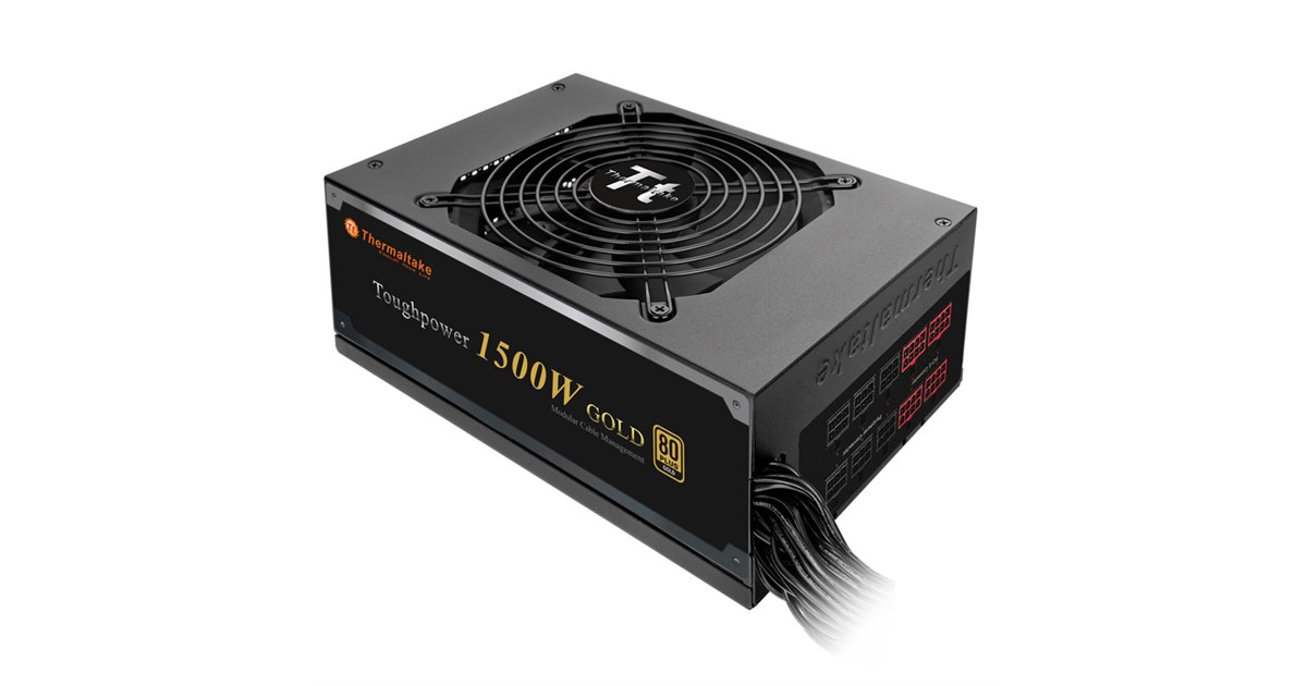 Thermaltake、大容量1500Wで80PLUS GOLD認定のハイエンド電源ユニット
