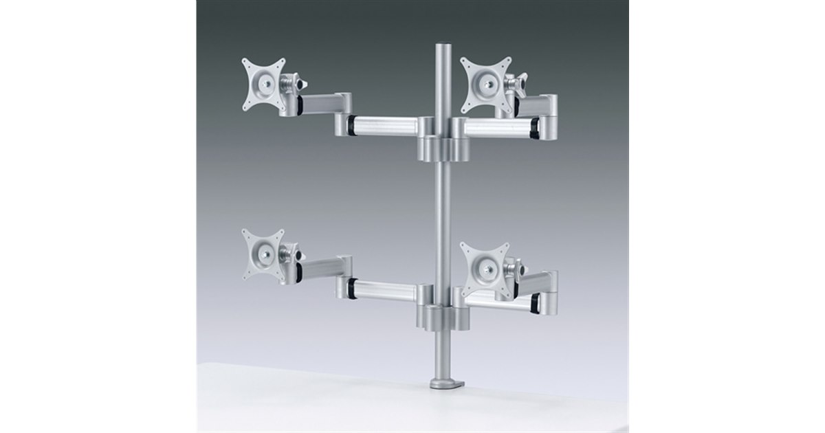 サンワ、液晶の4面取り付けが可能な水平多関節モニターアーム - 価格.com
