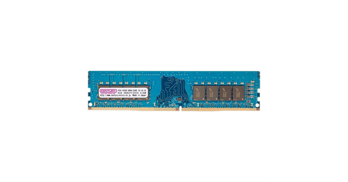 日本製 CENTURY DDR4-2400 8GB×2枚 計16GB ECC センチュリーマイクロ、2400MHz対応のDDR4メモリー - 価格.com