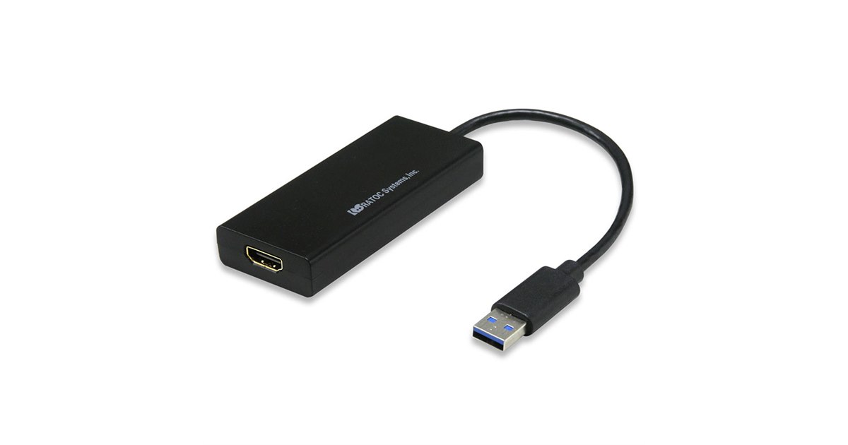 RATOC REX-USB3HD-4K HDMI変換アダプター ラトック、4K解像度対応のUSB接続ディスプレイアダプター「REX-USB3HD