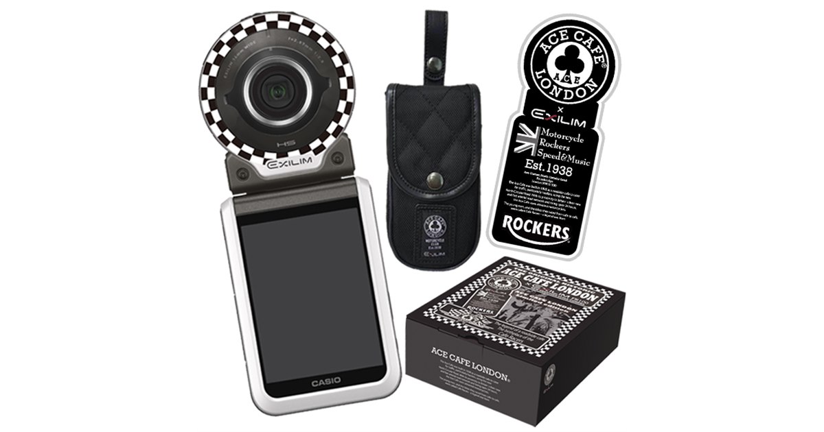 カシオ、セパレート型「EX-FR100」が「伝説のバイカーズカフェ」と