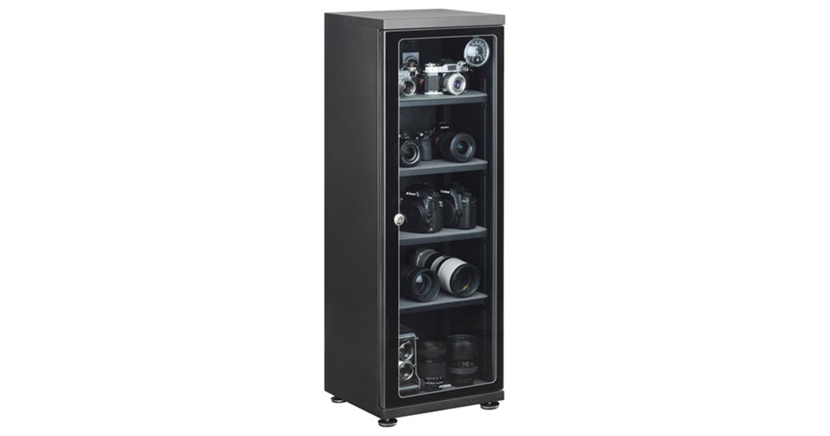 ハクバ、庫内の湿度を一定に保てる電子式防湿保管庫「E-ドライボックス