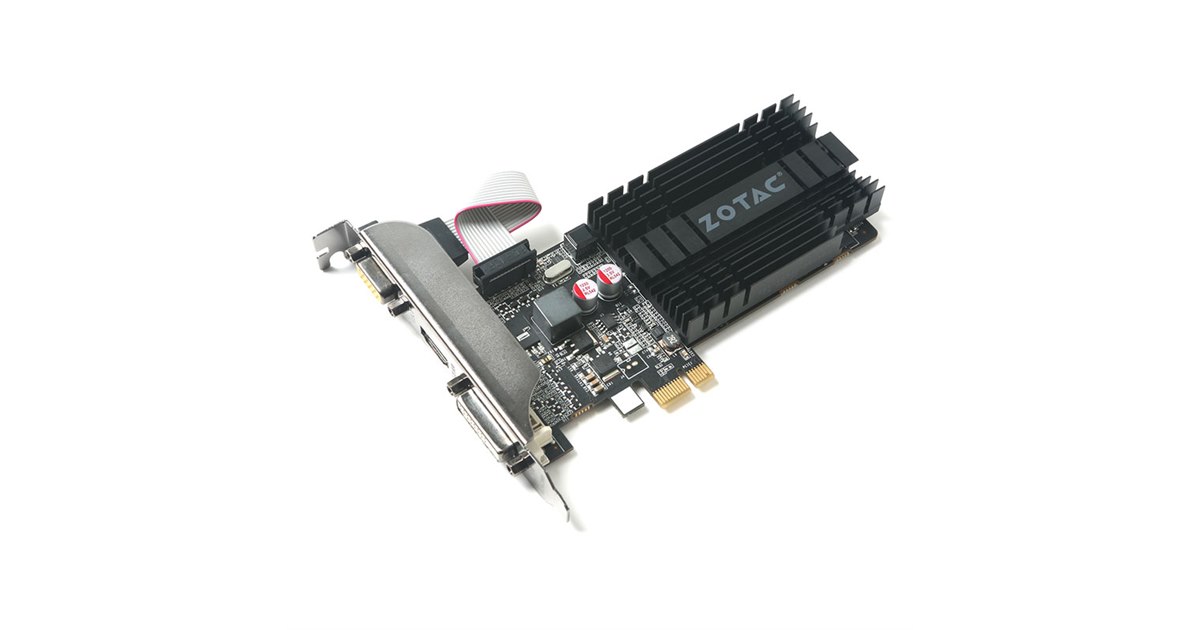 ZOTAC、ファンレスでPCIe x1接続対応の「GeForce GT 710