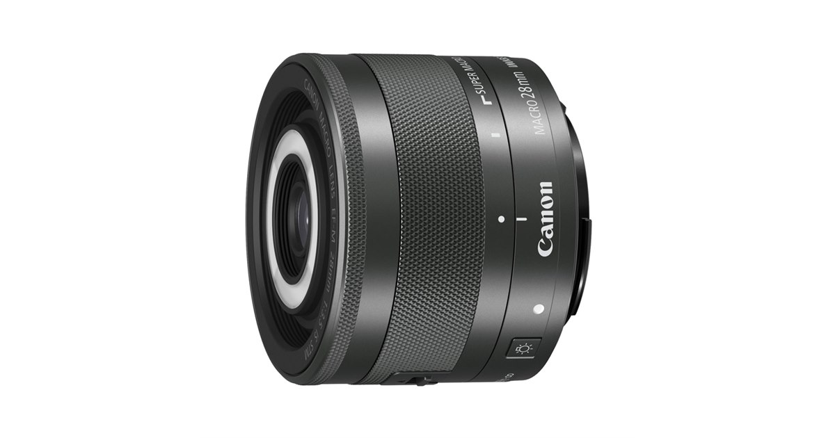 Canon - 超美品 Canon EF-M28mm F3.5 マクロ IS STM LED付き 世界初のLEDライト内蔵マクロレンズ！ キヤノン「EF-M28mm F3.5