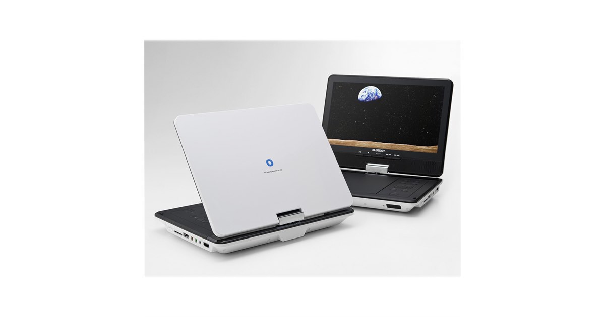 BLUEDOT、HDMI接続でテレビにも映し出せる10型ポータブルDVDプレーヤー